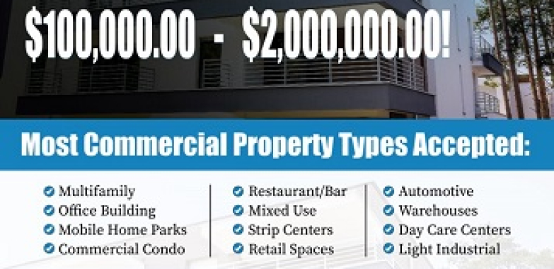 NO DOC COMMERCIAL & MULTIFAMILY Property Financing To $2,000,000.00!