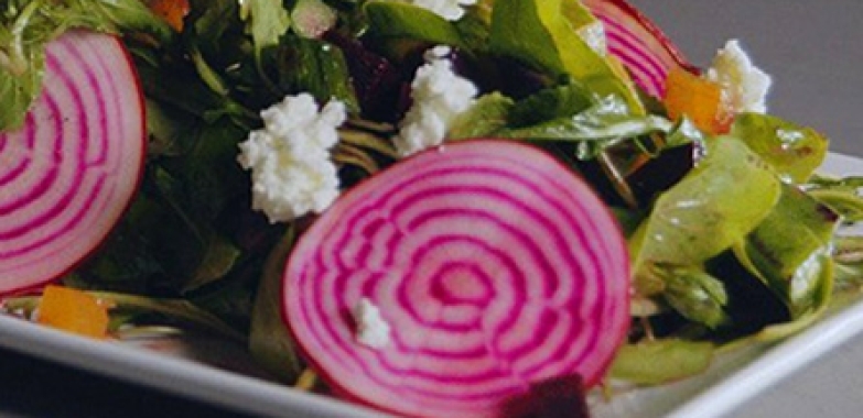 Fresh arugula and vinaigrette salad