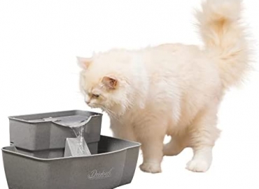PetSafe Drinkwell Multi-Tier Pet Fountain – Automatic Dog or Cat Water Fountain – Fresh, Flowing 100 oz Capacity Water Dispenser – Great for Senior Pets – Dishwasher Safe – Filters Included