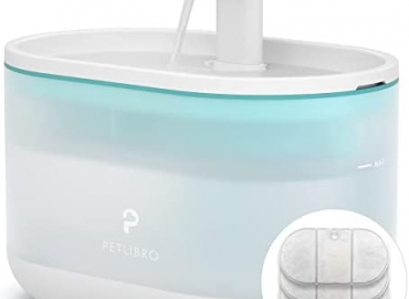 PETLIBRO Cat Water Fountain, 71oz/2.1L Ultra Quiet Pet Water Fountain for Cats Inside, BPA-Free, Two Flow Modes, Visible Water Level Dog Water Dispenser, Cat Water Bowl with Large-Size Filter