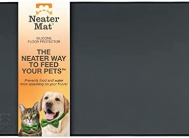 Neater Pet Brands Neater Mat – Waterproof Silicone Pet Bowls Mat – Protect Floors from Food & Water