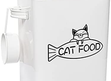 Vumdua Dog and Cat Food Storage Container, Farmhouse Pet Food Storage Containers with Lid and Dry Food Scoop, Durable Airtight Cat Food Container, Great Gift for Pet Owners