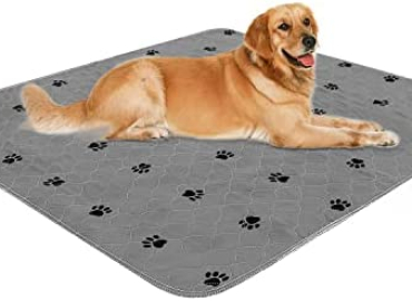 SincoPet Reusable Pee Pad + Free Puppy Grooming Gloves/Quilted, Fast Absorbing Machine Washable Dog Whelping Pad/Waterproof Puppy Training Pad/Housebreaking Absorption Pads