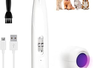 Electric Dog Paw Fur Trimmer Cordless Ear Hair Clipper Small Cats Mini Dogs Clippers Light up Puppy Grooming Clippers 2 Speeds Rechargeable Cat Trimmer Quiet Grooming with UV Light