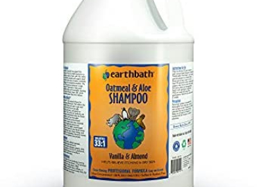 earthbath Oatmeal & Aloe Pet Shampoo for Dogs & Cats, Vanilla & Almond, 128oz – Dog Shampoo for Allergies & Itching, Dry Skin – Made in USA