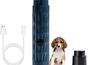 Funtailave Dog Nail Grinder with LED Light 2-Speed Pet Nail Trimmers for Large Dogs Electric Dog Nail Clipper Pet Nail Grinder for Dogs Quiet Cat Nail Clippers Pet Grooming Tools for Puppy Cats Dogs