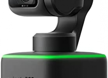 Insta360 Link – PTZ 4K Webcam with 1/2″ Sensor, AI Tracking, Gesture Control, HDR, Noise-Canceling Microphones, Specialized Modes, Webcam for Laptop, Video Camera for Video Calls, Live Streaming
