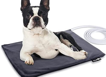 Pecute Pet Heating Pad, Waterproof Cat Heating Pad, Safe Electric Dog Heating Pad with Chew Resistant Cord, Auto Power Off, Pet Heating Pads for Dogs, Cats