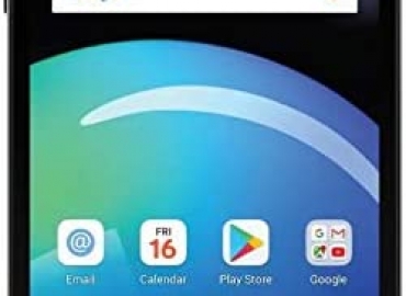 LG Phoenix 4 AT&T Prepaid Smartphone with 16GB, 4G LTE, Android 7.1 OS, 8MP + 5MP Cameras – Black