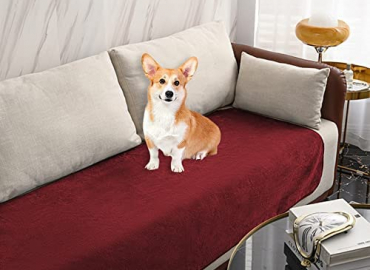 fuguitex Waterproof Dog Blanket Bed Anti-Slip Cover Fleece Lightweight Plush Fuzzy Cozy Plush Pet Blanket Throw Blanket for Couch Sofa