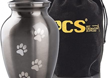 PCS Memorial Pet Cremation Urns for Dogs and Cats Ashes, Paws Engraved Pet Urn,Dog Keepsake Urns for Ashes