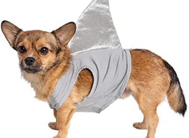 Pet Krewe Dog Shark Costume | Pet Costume for Dogs 1st Birthday, National Cat Day & Celebrations | Halloween Outfit for Small and Large Cats & Dogs