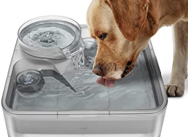 Large 1.85Gal Dog Cat Water Fountain, Automatic Pet Fountain 237oz/7L Dog Water Dispenser Pet Supplies Ultra Quiet Cat Drinking Fountains with 2 Filters for Cats, Dogs Inside Multiple Pets