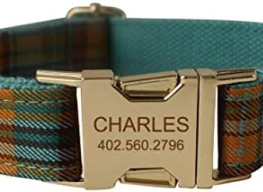 Custom Dog Collar with Names and Phone Number Engraved, Puppy Tags Personalized for Small Medium Large Pets