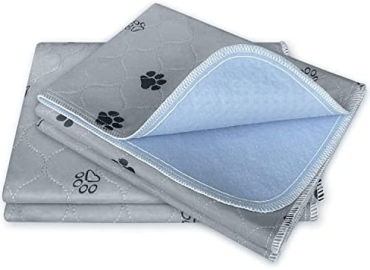 Washable Pee Pads for Dogs with Puppy Grooming Gloves,Reusable,Waterproof,Non-Slip,Super Absorbing Pet Pads Dog Bed Mat,Whelping Pads,Dog Playpen Mat,Pee Pad for Guinea Pig Cage,(2-Pack) 31″X36″