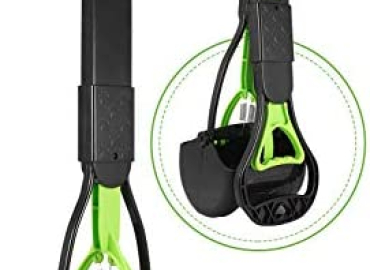PPOGOO Non-Breakable Pet Pooper Scooper for Dogs and Cats with Long Handle High Strength Material and Durable Spring for Easy Grass and Gravel Pick Up