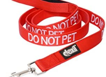 Dexil Limited DO NOT PET Red Color Coded 2 4 6 Foot Padded Dog Leash Prevents Accidents by Warning Others of Your Dog in Advance