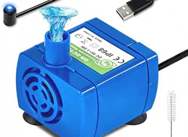Cat Water Fountain Pump, Pet Water Fountain Pump Replacement Pump DR-DC160 Motor for for Round, Cubic, Flower Cap Cat Fountain