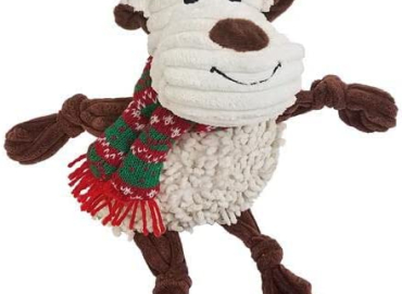 Petlou Holiday Natrual Plush Pet Toys for Dogs with Squeakers and Crinkle for Medium and Small Size Dogs