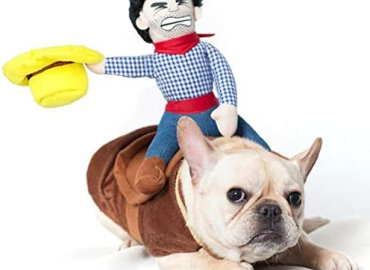Cowboy Dog Costume Pet Christmas Costume Funny Halloween Dress Up Decoration for Dog and Cat (L)