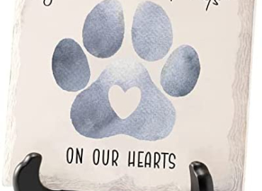 Pet Memorial Gifts for Loss of a Dog or Cat – Decorative Ceramic Tile – Sympathy Gift In Memory and Remembrance for Your Pets