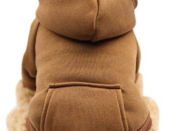 Dog Hoodie with Pocket Pet Warm Sweater for Winter Small Medium Dogs Puppy Coat