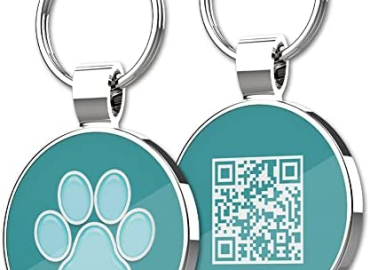 MYLUCKYTAG QR Code Pet ID Tags Dog Tags – Pet Online Profile – Scan QR Receive Instant Pet Location Alert Email