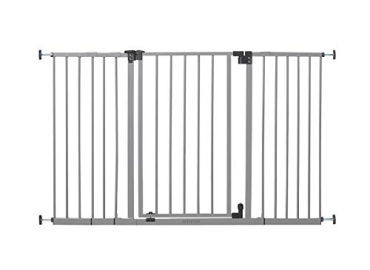 Summer Infant Secure Space Extra-Wide Safety Gate, 28.5 – 52 Inch Wide, for Doorways & Stairways, Auto-Close & Hold-Open, Grey, Slate
