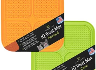 Hyper Pet IQ Treat lick mat for Dogs, Dog Slow Feeder & Cat lick mats | Great Alternative to Slow Feeder Dog Bowls & Cat Slow Feeders | Perfect Dog licking mat, Cat Puzzle Feeder & Dog Enrichment Toys
