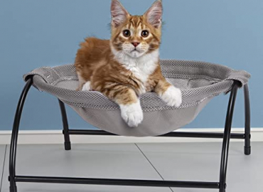 Cat Bed, Cat Hammock – Elevate Detachable Dog Sleeping Bed, Breathable Hammock Cot, Easy Assembly Washable Pet Supplies for Kitty Puppy Indoor & Outdoor