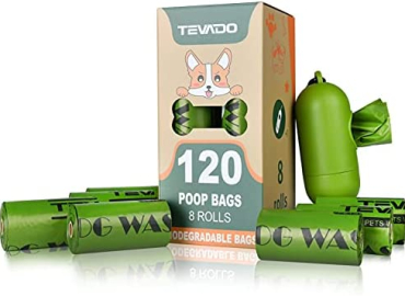 Tevado 120PCS Dog Poop Bag, Extra Thick Large Poop Bags for Dogs, Premium Dog Poop Bags Leak Proof, Tear Resistant Dog Pet Waste Bags Doggie Bags Scented with Free Dispenser