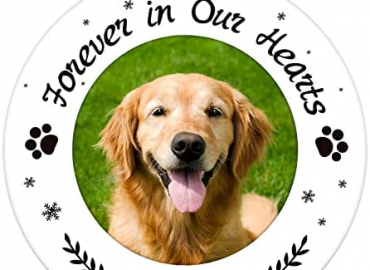 WaaHome Picture Frame Dog Memorial Christmas Ornaments 2022, Forever in Our Hearts Pet Memorial Ornaments for Christmas Tree, Pet Memorial Gifts, Sympathy Remembrance Gifts for Loss of Dog Cat Pet