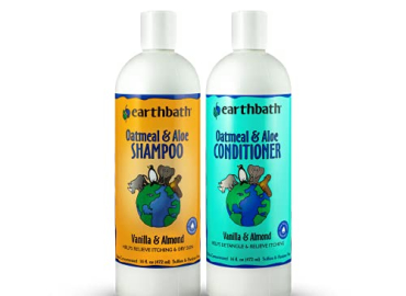 Earthbath Oatmeal & Aloe Shampoo & Conditioner Pet Grooming Set – Itchy, Dry Skin Relief, Made in USA – Vanilla Almond, 16 oz (1 Set)