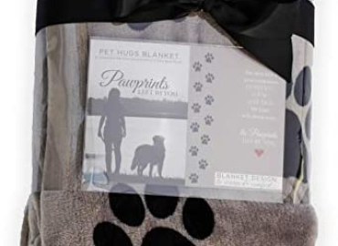 Pawprints Left by You Pet Memorial Blanket with Heartfelt Sentiment – Comforting Pet Loss/Pet Bereavement Gift (Non Personalized)