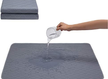 JdPet Washable Dog Pee Pads+Free Grooming Gloves – Reusable Whelping Pads,Waterproof Dog Mat Non-Slip Puppy Potty Training Pads for Dogs, Cats, Bunny