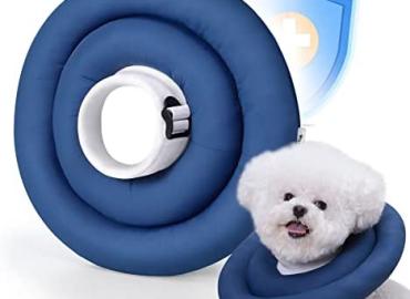 Dog Cone Collar Water-Resistant Soft Cone for Dogs After Surgery Adjustable Pet Recovery Collars Comfy Dog Neck Donut Collar Protective Elizabethan Collar Alternative for Dogs & Cats