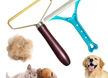 Portable lint Remover,Pet Hair Remover for Couch,Cat Dog Hair Remover,Carpet Scraper,Fur Remover for Furniture for Removing pet Hair from Dog beds, cat Trees, Couchs, Carpets, Coats, Furniture 2 pcs
