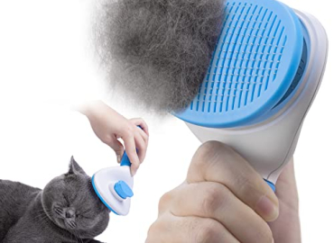 Self-Cleaning Slicker Brush for Dogs & Cats: Dog Grooming Brush for Shedding Tangles Hair Gently Deshedding Dog Brush for Long Haired & Short Haired Dogs Pet
