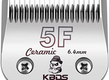 KBDS Detachable Ceramic Pet Clipper Blades,Compatible with Most Andis,Oster,Wahl KM Series A5 Clippers,Made of Ceramic Blade Cutter and Carbon Steel Bottom Blade