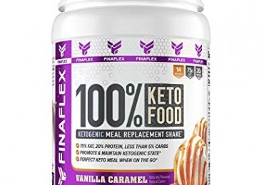 100% Keto Food, Ketogenic Meal Replacement Shake, 75% Fat, 20% Protein, Less Than 5% Carbs, Promote and Maintain Ketogenesis, Perfect On The Go Keto Meal, 14 Svgs, Vanilla Caramel