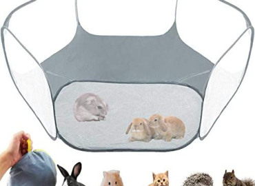GABraden Small Animals Tent,Reptiles Cage,Breathable Transparent Pet Playpen Pop Open Outdoor/Indoor Exercise Fence,Portable Yard Fence