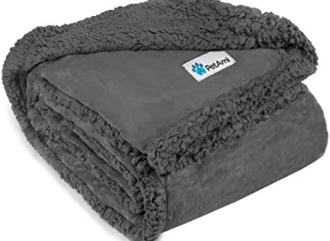 PetAmi Waterproof Dog Blanket for Bed, Couch, Sofa | Waterproof Dog Bed Cover for Large Dogs, Puppies | Sherpa Fleece Pet Blanket Furniture Protector | Reversible Microfiber