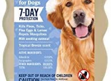PetArmor Plus Oatmeal Flea & Tick Treatment Tropical Breeze Scent Shampoo for Dogs
