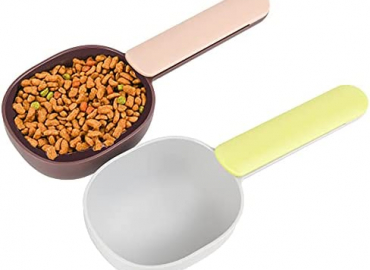 Yadream 2PCS Pet Food Scooper Multi-functional Plastic with Fashionable Food Shovel Handle and Comfortable Grip Handle, suitable for Dogs Cats and other pets
