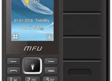 MFU A608 2.4 Inch Dual-SIM GSM Rugged Unlocked Feature Phone, Easy to use Senior SIM Free Mobile Phone Basic Cell Phone for Elderly, SOS Function,3000mAh Battery Big Button (Black)