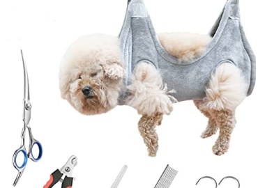 WSCXSC Dog Grooming Hammock,Pet Grooming Hammock,Dog Grooming Sling,Cats&Dogs Grooming Restraint Bag,Dog Grooming Supplies,Dog Nail Clipper