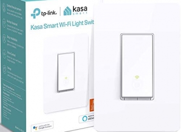 Kasa Smart Light Switch HS200, Single Pole, Needs Neutral Wire, 2.4GHz Wi-Fi Light Switch Works with Alexa and Google Home, UL Certified, No Hub Required , White