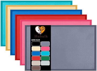 Hubulk Dog Feeding Mat,Silicone Pet Food and Water Bowl Placemat,Dishwasher, High Raised Edge to Prevent Spills,Nonslip Waterproof Tray to Stop Messes on Floor