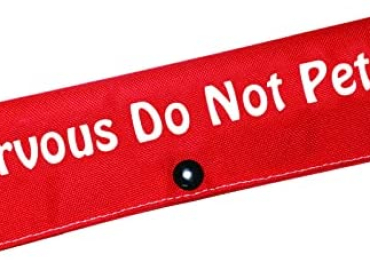 Funny Dog Leash Sleeve Nervous Do Not Pet Dog Leash Wrap Wrap Alert Hanging ID Patch Tag Pet Birthday Giftt(Do Not Pe)
