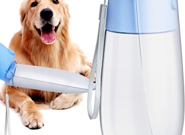 Portable Dog Water Bottle for Walking, 20 oz Dog Water Bowl Dispenser, Leak-Proof Water Bowl Pet Water Bottle, Dog Travel Water Bottle, Large Capacity Dog Accessories for Puppy Small Medium Large Dogs